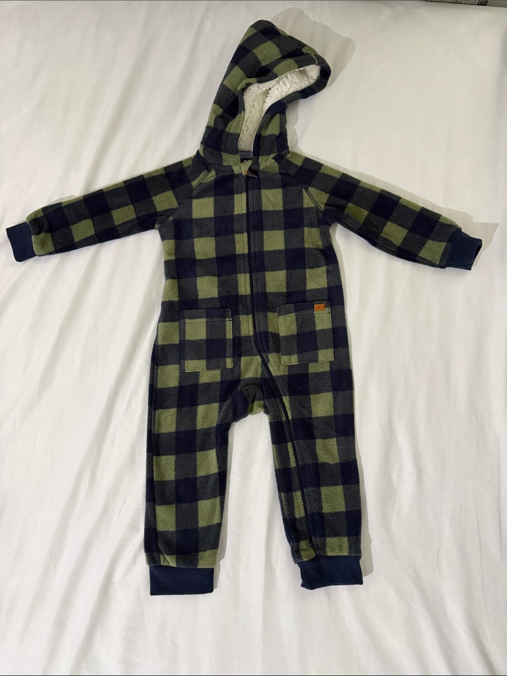 7 For All Mankind Plaid Hooded One-Piece BNWT